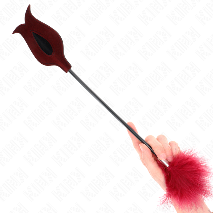 KINK - PLUMAS PARA COSQUILLAS CON PALETA FORMA DE ROSA 38 CM | VibraZon