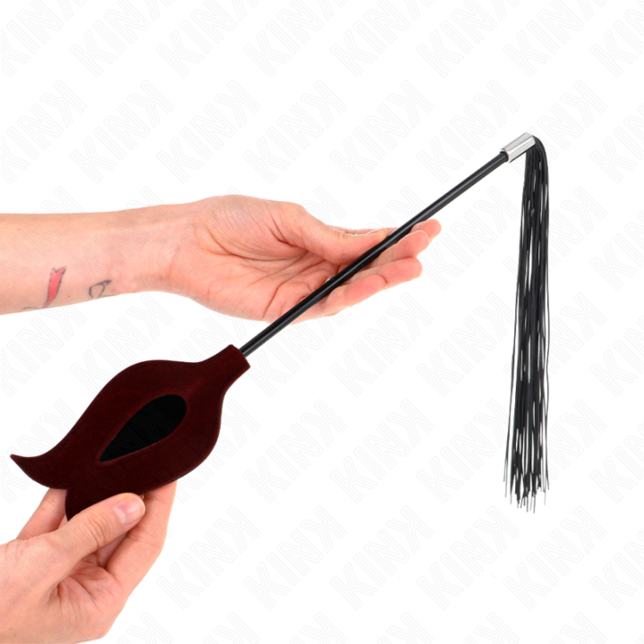 KINK - LÁTIGO DE BORLA DE SILICONA CON FORMA DE ROSA 45 CM | VibraZon