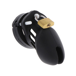 HIDDEN DESIRE - EXTREME JAULA DE CASTIDAD SILICONA TALLA S NEGRO | VibraZon