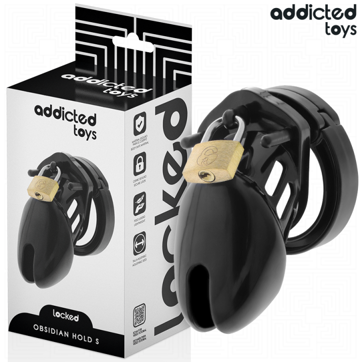 ADDICTED JUGUETES LOCKED - OBSIDIAN HOLD JAULA PARA PENE TALLA S | VibraZon