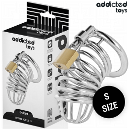 ADDICTED JUGUETES LOCKED - IRON CELL JAULA PARA PENE DE METAL 4 CM TALLA S | VibraZon