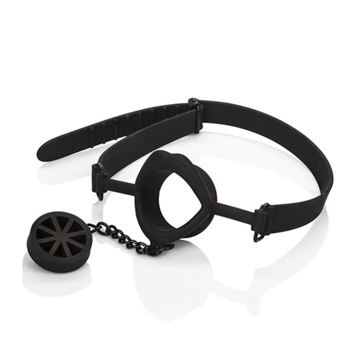 CALEXOTICS - SCANDAL MORDAZA CON TAPÓN DE SILICONA NEGRO