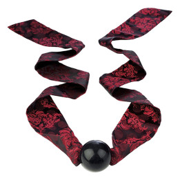 CALEXOTICS - SCANDAL MORDAZA DE BOLA CON LAZO NEGRO/ROJO | VibraZon