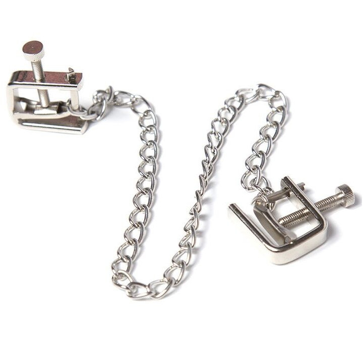 OHMAMA FETISH - PINZAS METALICAS TORNILLO CON CADENA | VibraZon