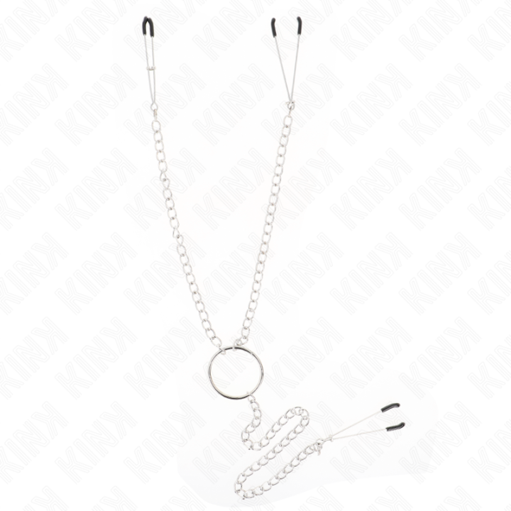 KINK - PINZAS PARA PEZONES Y CLÍTORIS CON CADENA 30 CM MODELO 1 | VibraZon