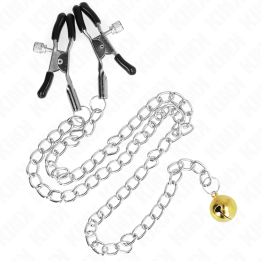 KINK - PINZAS PARA PEZONES CON CAMPANA DORADO Y CADENA 30 CM | VibraZon