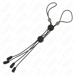 KINK - PINZAS PARA PEZONES DETALLE NEGRO CON ELÁSTICO NEGRO | VibraZon