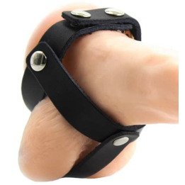 OHMAMA FETISH - FUNDA CUERO DE CASTIDAD PARA TESTÍCULOS | VibraZon