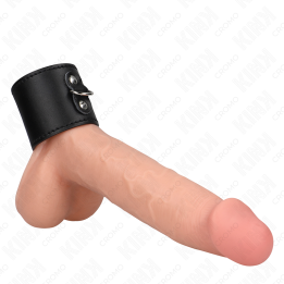KINK - ANILLO PENE CUERO CON CIERRE A PRESIÓN 18 X 5 CM | VibraZon