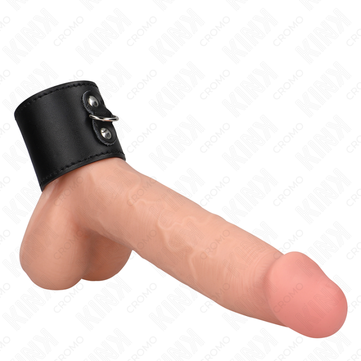 KINK - ANILLO PENE CUERO CON CIERRE A PRESIÓN 18 X 5 CM | VibraZon