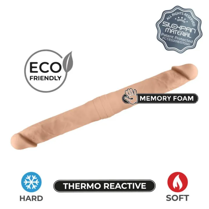 Dildo Doble Dual Density Double Dong S Natural de Silexd