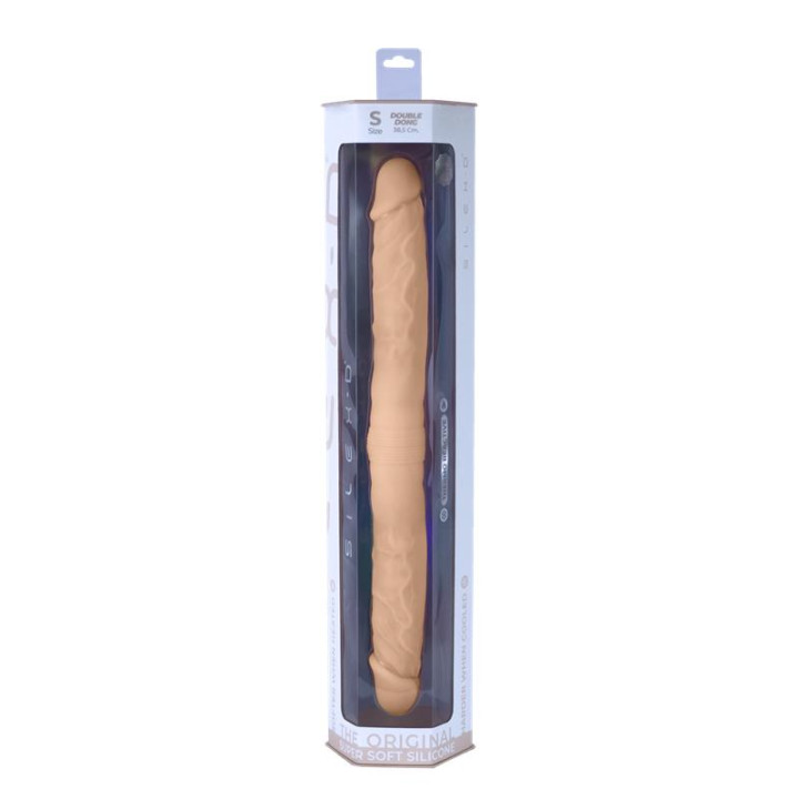 Dildo Doble Dual Density Double Dong S Natural de Silexd | VibraZon