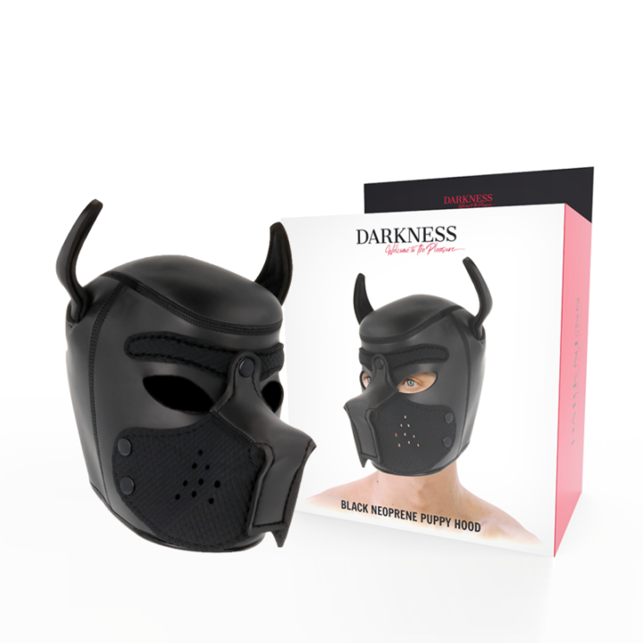 DARKNESS - MÁSCARA PERRO DE NEOPRENO CON HOCICO EXTRAÍBLE M | VibraZon