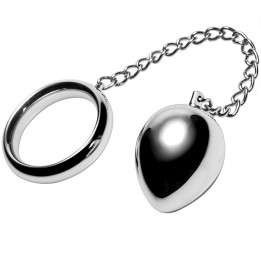 METAL HARD - PENE ANILLO 40MM + CADENA CON BOLA METAL | VibraZon