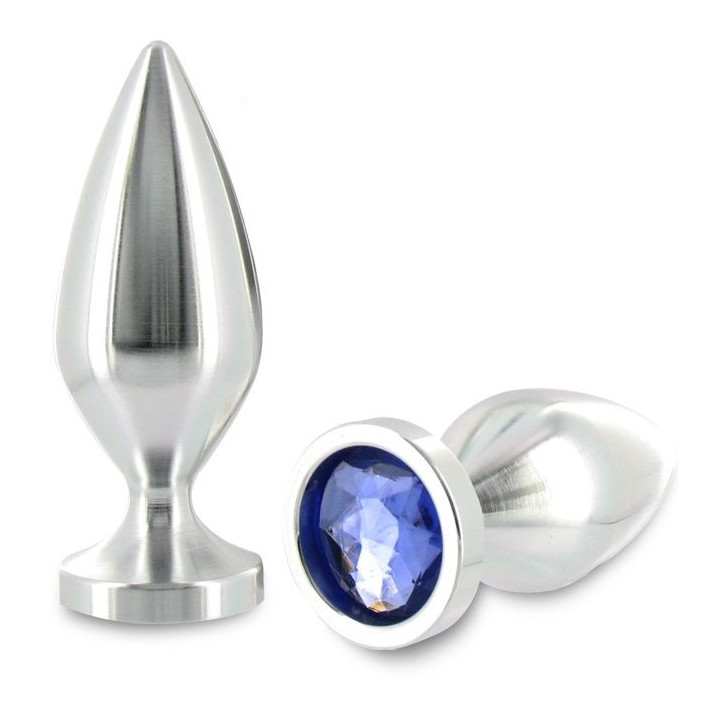 METAL HARD - ANAL PLUG ALIMINUM COLOR CRISTAL MEDIANO 8.89CM | VibraZon