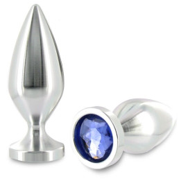 METAL HARD - ANAL PLUG ALIMINUM COLOR CRISTAL PEQUEÑO 5.71 CM | VibraZon