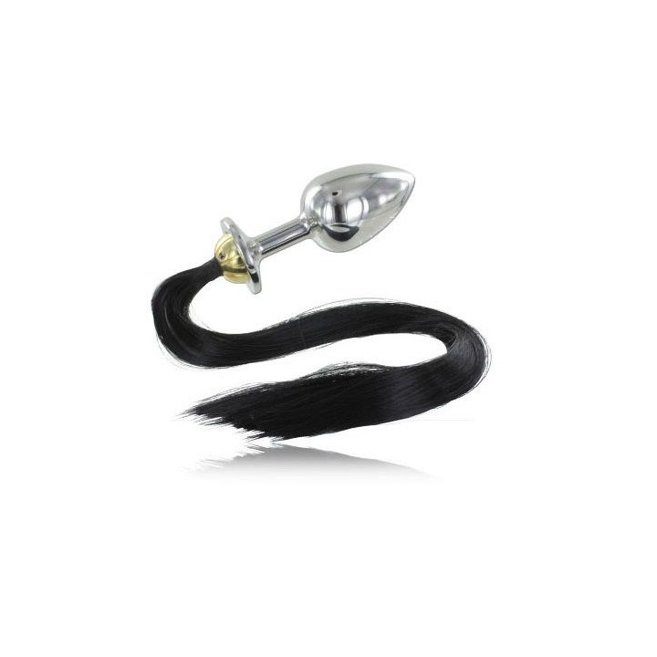 METAL HARD - PLUG ANAL ACERO CON COLA 8.89CM | VibraZon