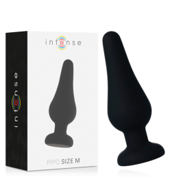 INTENSE - ANAL PLUG PIPO M SILICONA NEGRO 11 CM | VibraZon