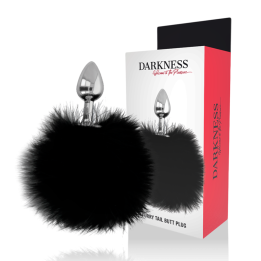 DARKNESS - EXTRA BUTTPLUG ANAL CON COLA NEGRO 7 CM | VibraZon
