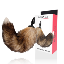 DARKNESS - COLA NATURAL CON PLUG ANAL SILICONA 10 CM | VibraZon