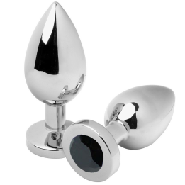 METAL HARD - ANAL PLUG DIAMOND NEGRO SMALL 5.71CM | VibraZon