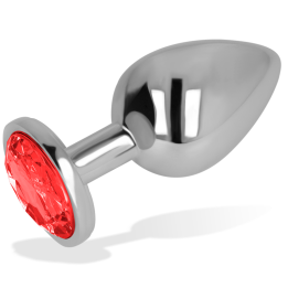 OHMAMA - PLUG ANAL CON CRISTAL ROJO 8 CM | VibraZon