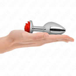 KINK - PLUG ANAL ROSA ROJA TALLA L | VibraZon