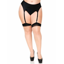 LEG AVENUE - MEDIAS NUDE CON TACON CUBANO Y COSTURA TRASERA PLUS | VibraZon