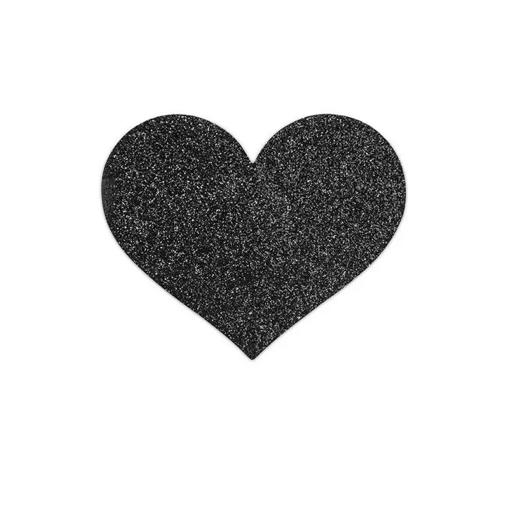 BIJOUX - INDISCRETS PEZONERAS FLASH CORAZÓN NEGRO