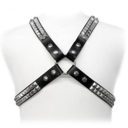 LEATHER BODY - PYRAMID STUD ARNES | VibraZon