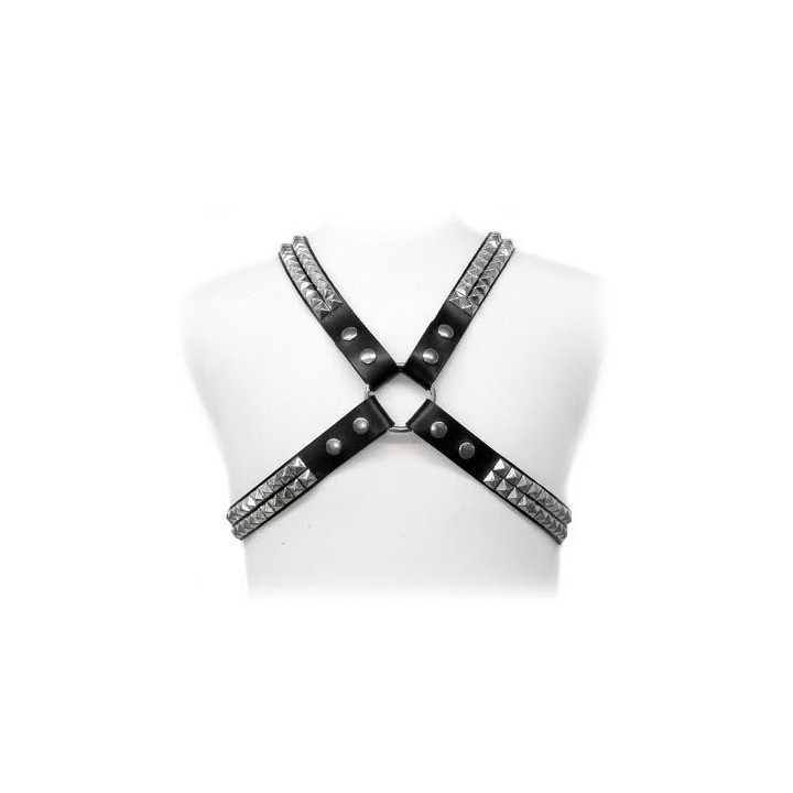 LEATHER BODY - PYRAMID STUD ARNES | VibraZon