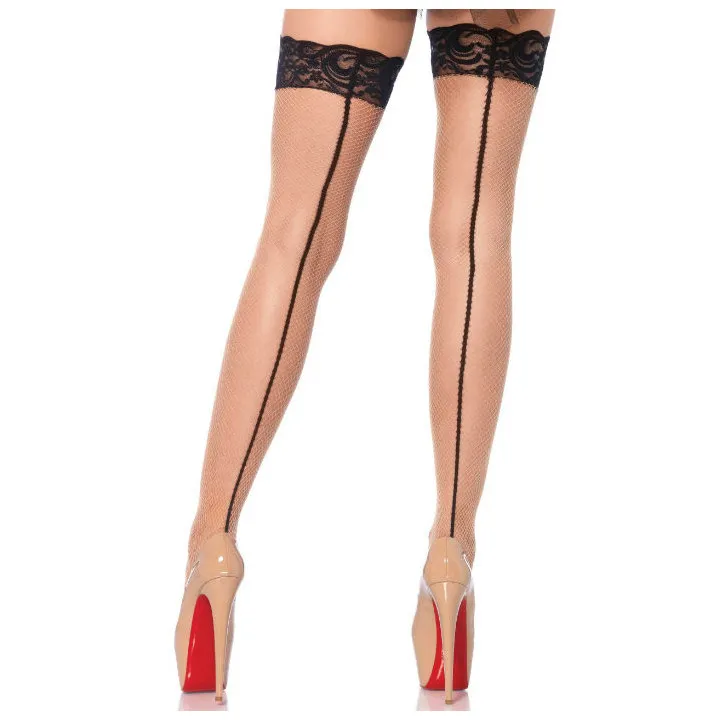 LEG AVENUE - MEDIAS NUDE & NEGRO BACKSEAM