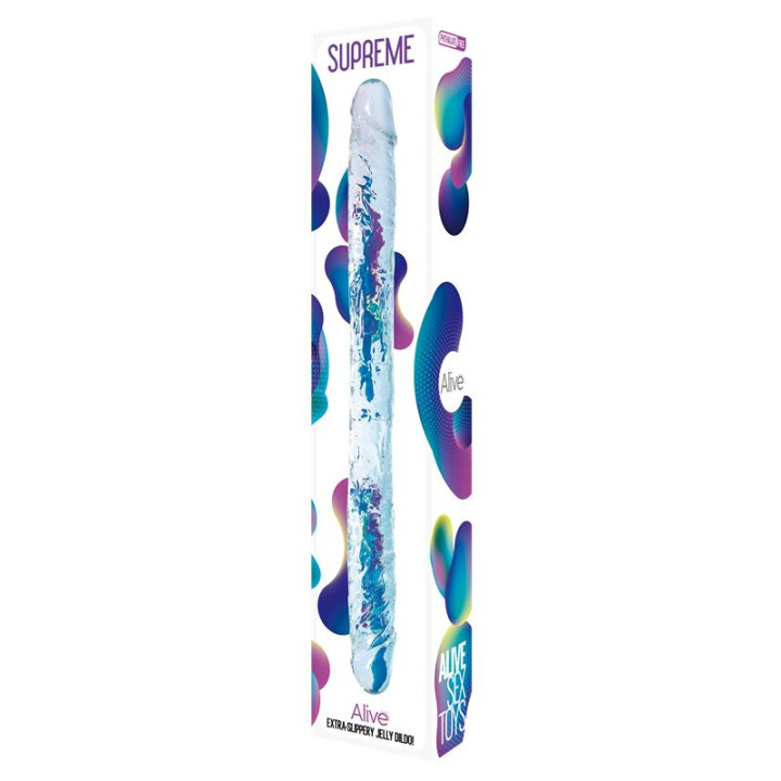 Supreme Dildo Doble 38.5 cm Transparente de Alive | VibraZon