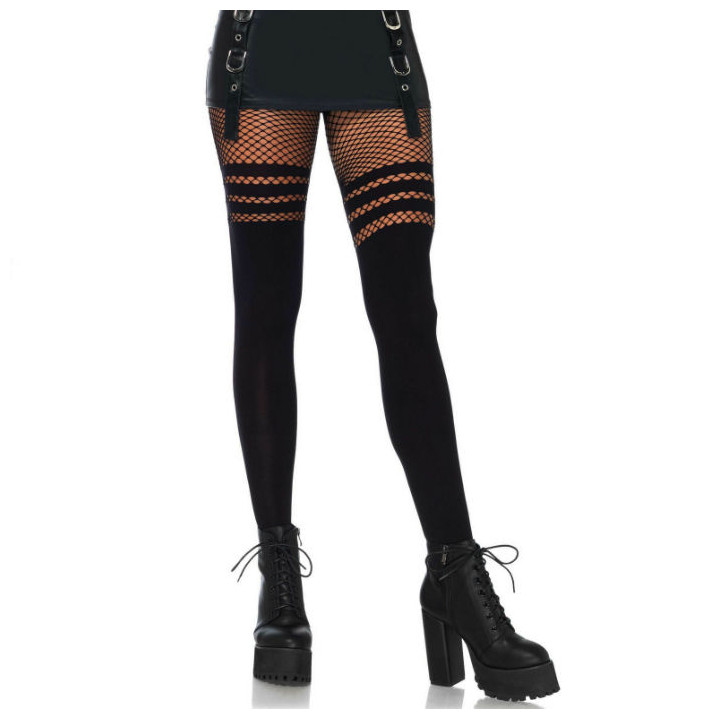 LEG AVENUE - PANTYHOUSE MEDIAS REJILLA NEGRO | VibraZon