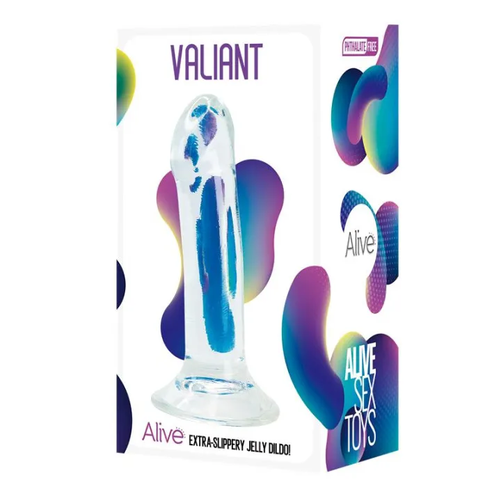 Valiant Dildo Jelly 16 cm Transparente de Alive