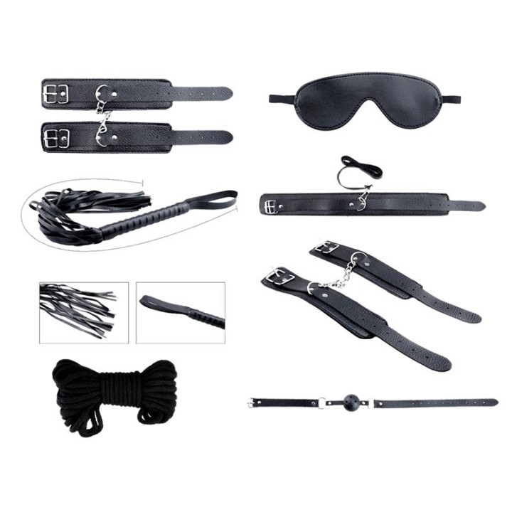 Secret Desires Black Kit de 8 Piezas BDSM de Alive | VibraZon