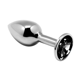 Plug Anal de Metal con Joya Negro Talla L de Alive | VibraZon