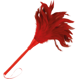 DARKNESS - PLUMA ESTIMULADORA ROJO 24CM | VibraZon
