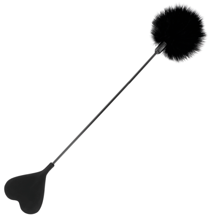 DARKNESS - FUSTA CON PLUMA LOVE NEGRO 40 CM | VibraZon