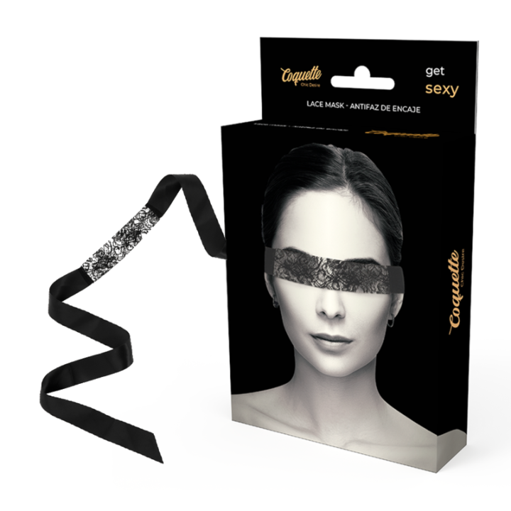 COQUETTE CHIC DESIRE - ANTIFAZ ENCAJE NEGRO CINTA | VibraZon