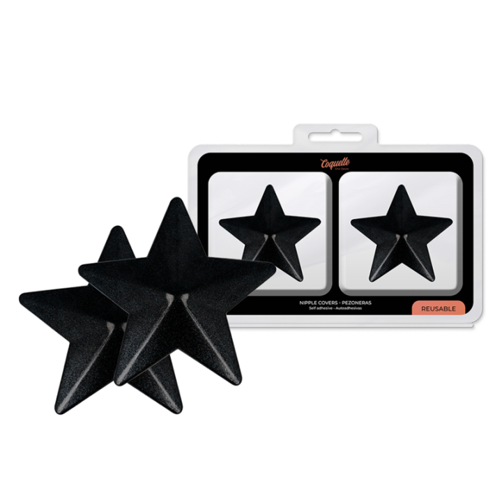 COQUETTE CHIC DESIRE - CUBRE PEZONES METAL ESTRELLAS NEGRAS | VibraZon