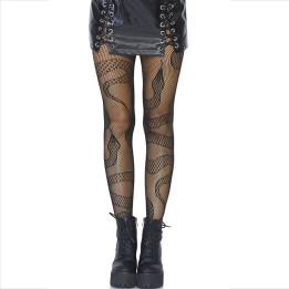 LEG AVENUE - MEDIAS DE ROJO SERPIENTES NEGRO | VibraZon