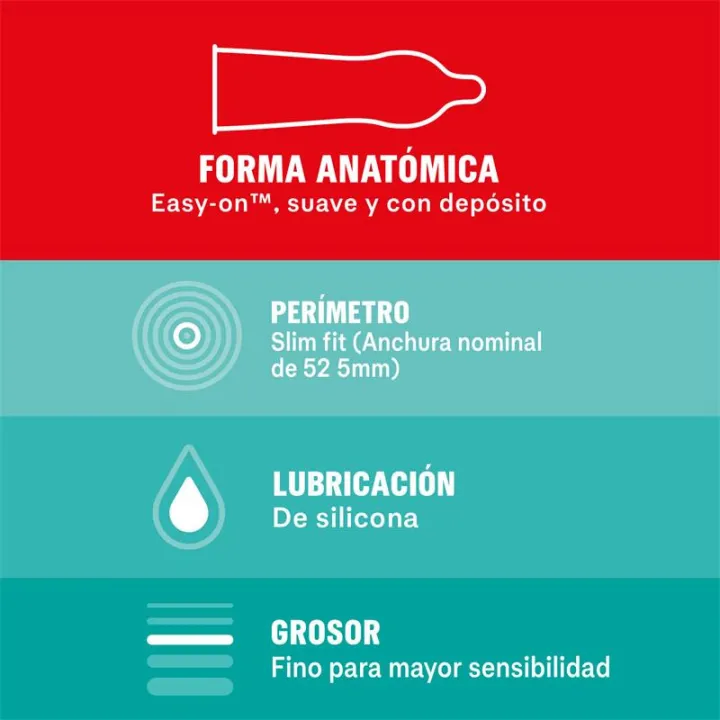 Preservativos Sensitivo Slim Fit 10 ud de Durex