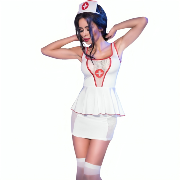 CHILIROSE - CR 4160 DISFRAZ ENFERMERA TOP & FALDA S/M | VibraZon