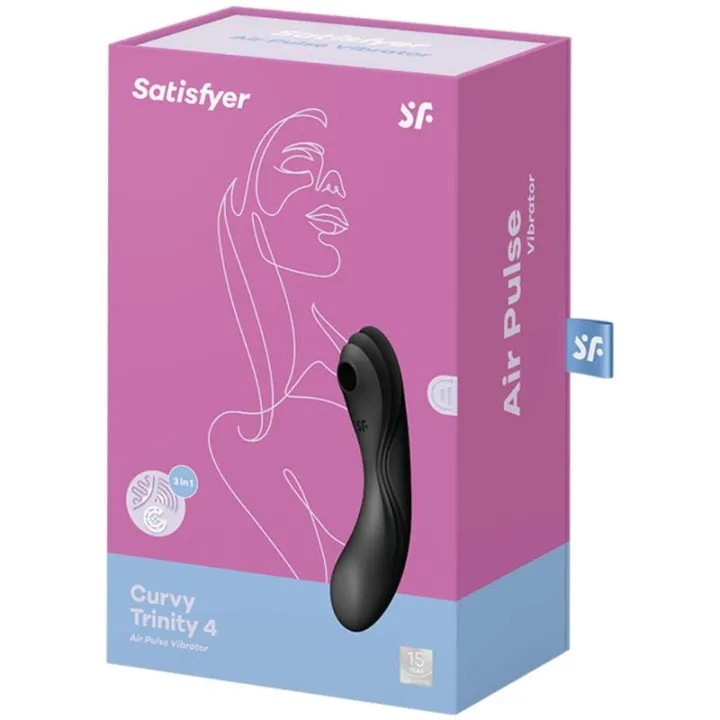 Curvy Trinity 4 Vibrador y Succionador 2 Motores Negro de Satisfyer