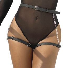 SUBBLIME - ARNÉS FORMA CINTURON CUERO NEGRO TALLA ÚNICA | VibraZon