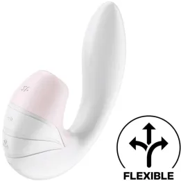 Supernova Succionador y Vibrador Súper Flexible USB Blanco de Satisfyer