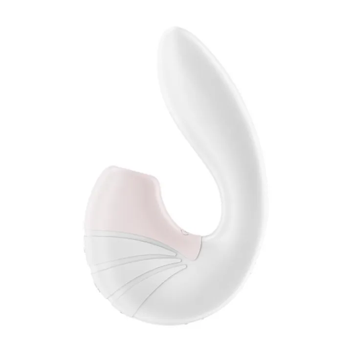 Supernova Succionador y Vibrador Súper Flexible USB Blanco de Satisfyer