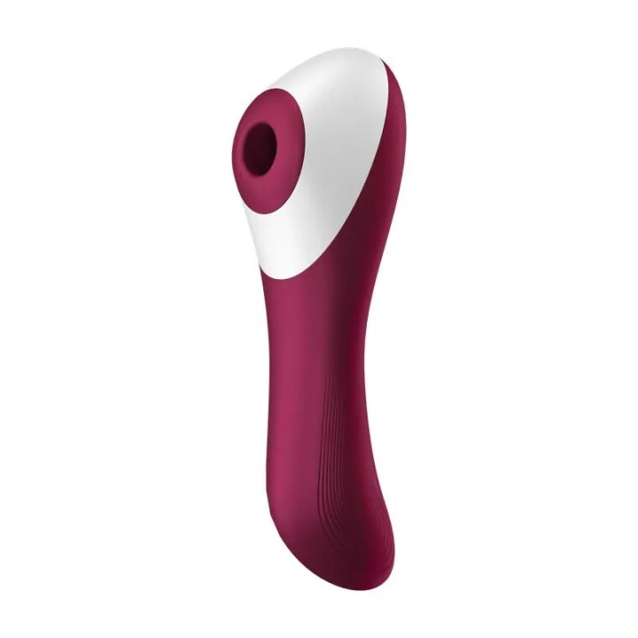 Dual Crush Vibrador y Succionador USB Rojo de Satisfyer