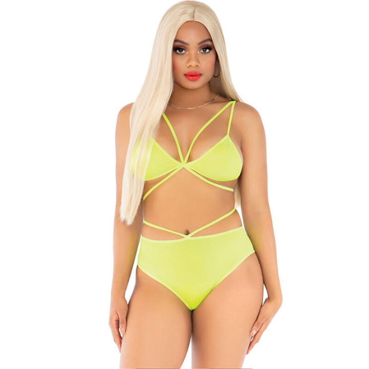 LEG AVENUE - TOP & BRAGAS CON TIRANTES AMARILLO | VibraZon